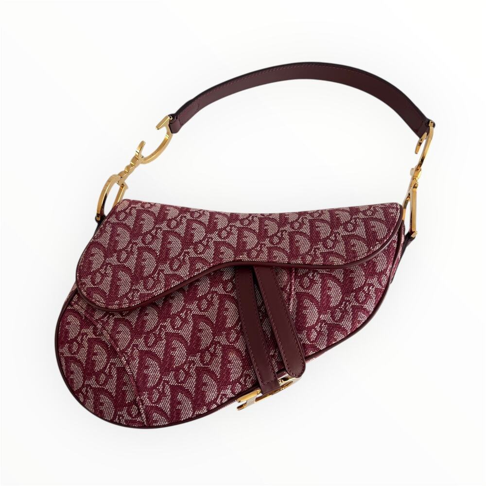 Vintage Dior Burgundy Diorissimo Saddle Bag